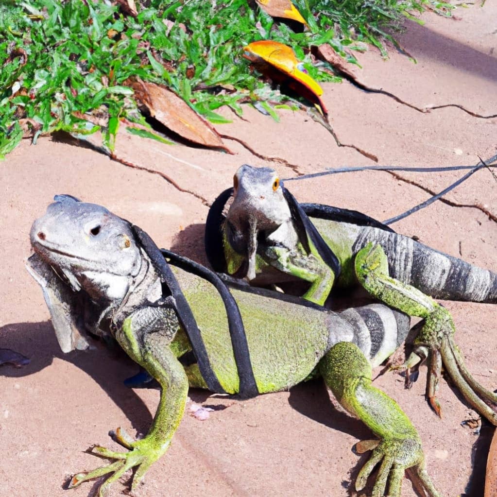 Las iguanas son insólitos animales exóticos domésticos